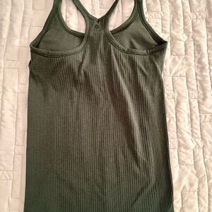 lululemon athletica Dark Green Ribbed Tank Top